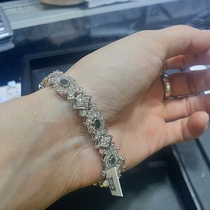 14k white gold diamond bracelet